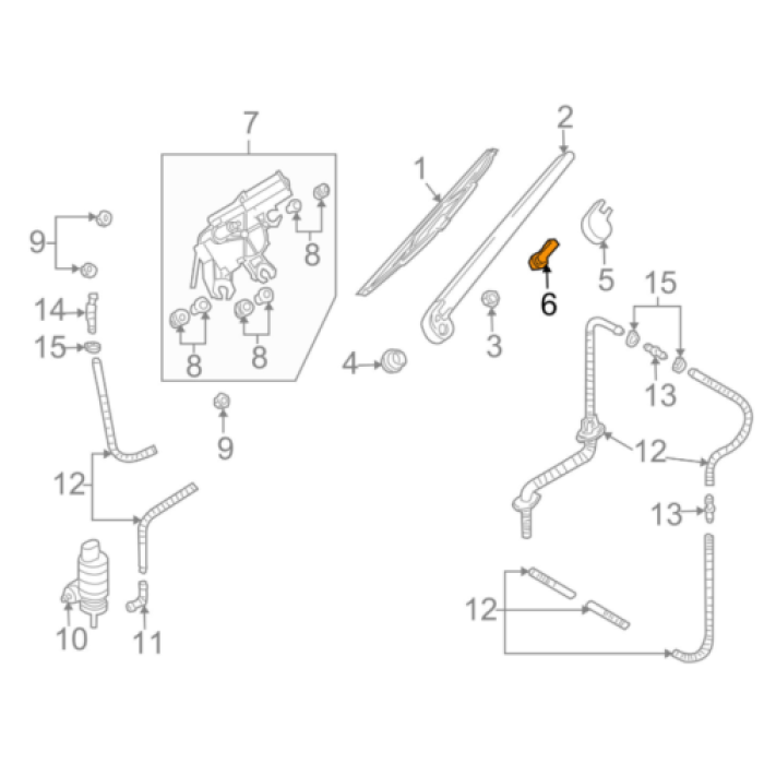 Fıskiye Memesi (VW)(8E9955985)(AUDI A3 A4 A6 Q7, SKODA Octavia)