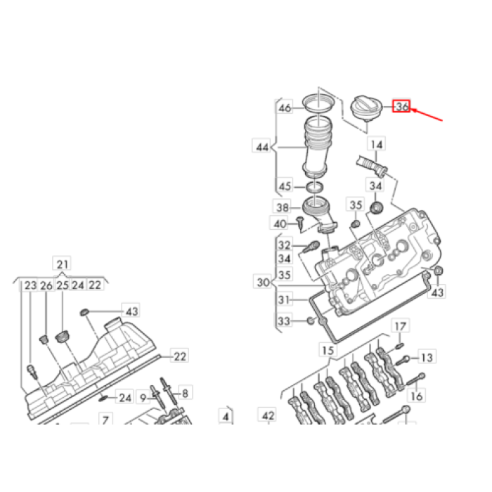 Yağ Dolum Kapağı (VW)(06K103485A)(AUDI SEAT SKODA)