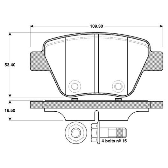 Fren Balata Seti (Arka)(BOSCH)(0986TB3114)(VW AUDI SEAT SKODA)