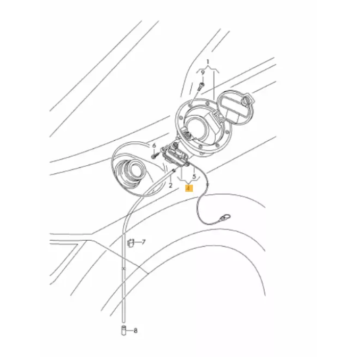 Depo Kapak Kilit Motoru (VW)(8S0862153A)