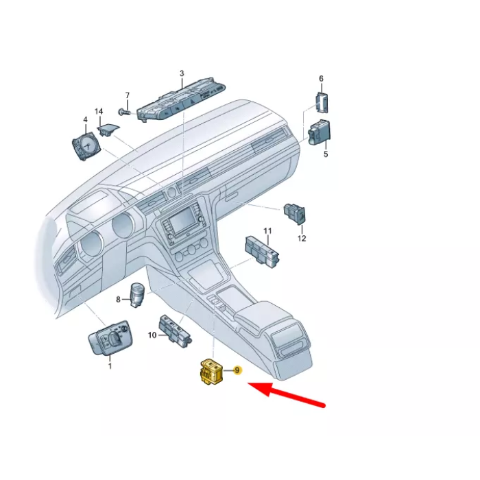 Düğme - El Freni (VW)(3G0927225)(VW Passat B6 B8)