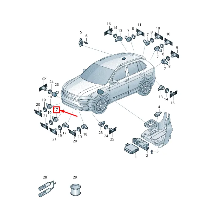 Park Sensörü (VOLKSWAGEN)(3Q0919275A)