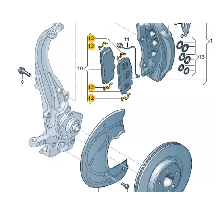 Balata Tutucu - Set (VW)(4M0698231A)