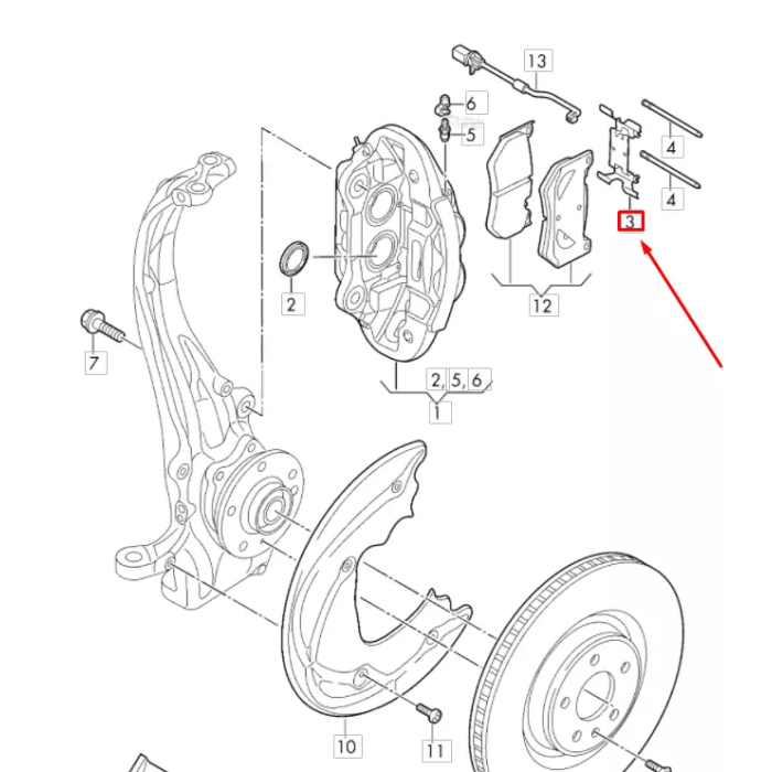 Balata Tutucu - Set (VW)(80A615269)