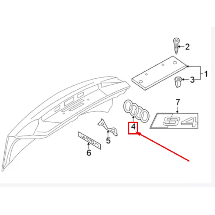 Amblem (AUDI)(5F0853688C2ZZ)