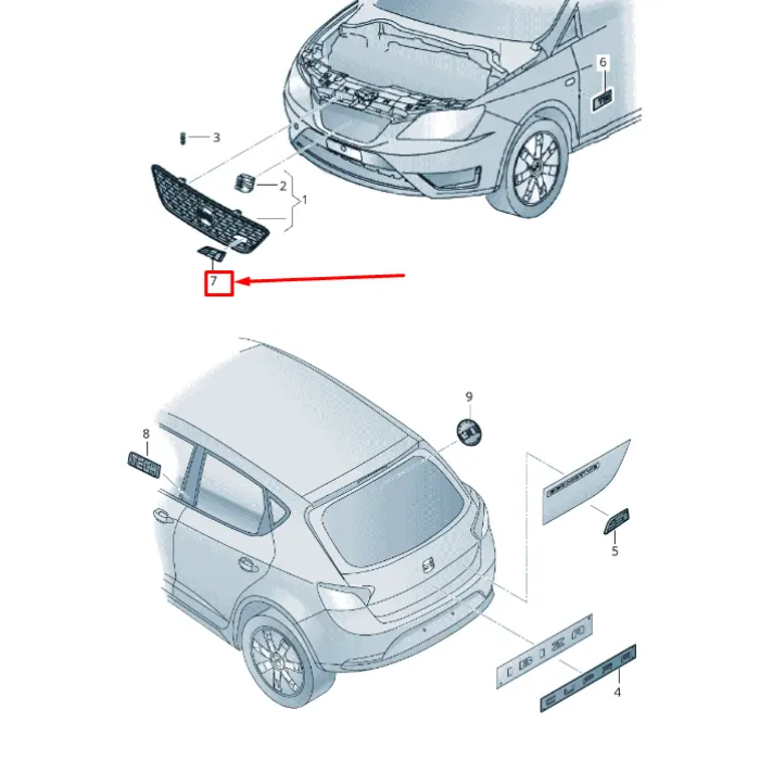 Amblem - Izgara (VW)(6J98536702ZZ)