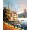 Canvas Ortaköyde Nostalji Sayılarla Boyama Seti Kasnaklı  100 x 140 cm