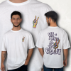 PEACE FİGÜR BASKILI OVERSIZE T-SHIRT