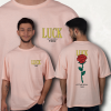 LUCK ROSE FİGÜR BASKILI OVERSIZE T-SHIRT