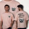 DEATH BEFORE DECAF FİGÜRLÜ BASKILI OVERSIZE T-SHIRT