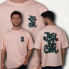 JUST BE COOL FİGÜRLÜ BASKILI OVERSIZE T-SHIRT