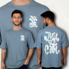 JUST BE COOL FİGÜRLÜ BASKILI OVERSIZE T-SHIRT