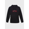 CRİSİS MİNİMAL BASKILI  ÜÇ İPLİK SWEATSHIRT OVERSIZE HOODIE