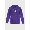 UNICORN  MİNİMAL BASKILI  ÜÇ İPLİK SWEATSHIRT OVERSIZE HOODIE