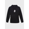 UNICORN  MİNİMAL BASKILI  ÜÇ İPLİK SWEATSHIRT OVERSIZE HOODIE