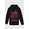 VENAMOUS SIRT BASKILI  ÜÇ İPLİK SWEATSHIRT OVERSIZE HOODIE