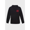 VENAMOUS SIRT BASKILI  ÜÇ İPLİK SWEATSHIRT OVERSIZE HOODIE