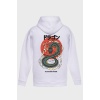 DRAGON SIRT BASKILI  ÜÇ İPLİK SWEATSHIRT OVERSIZE HOODIE