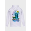 FREEDOM SIRT BASKILI  ÜÇ İPLİK SWEATSHIRT OVERSIZE HOODIE