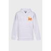 HELLO SIRT BASKILI  ÜÇ İPLİK SWEATSHIRT OVERSIZE HOODIE