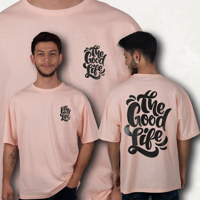 THE GOOD LİFE FİGÜRLÜ BASKILI OVERSIZE T-SHIRT