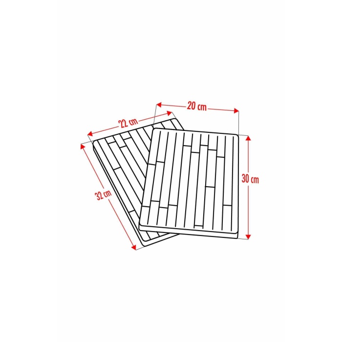 2 Lİ  Kesme Tahtası Sunum Tahtası 22x32