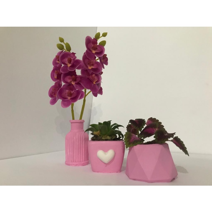 3Lü Set Pembe Saksı