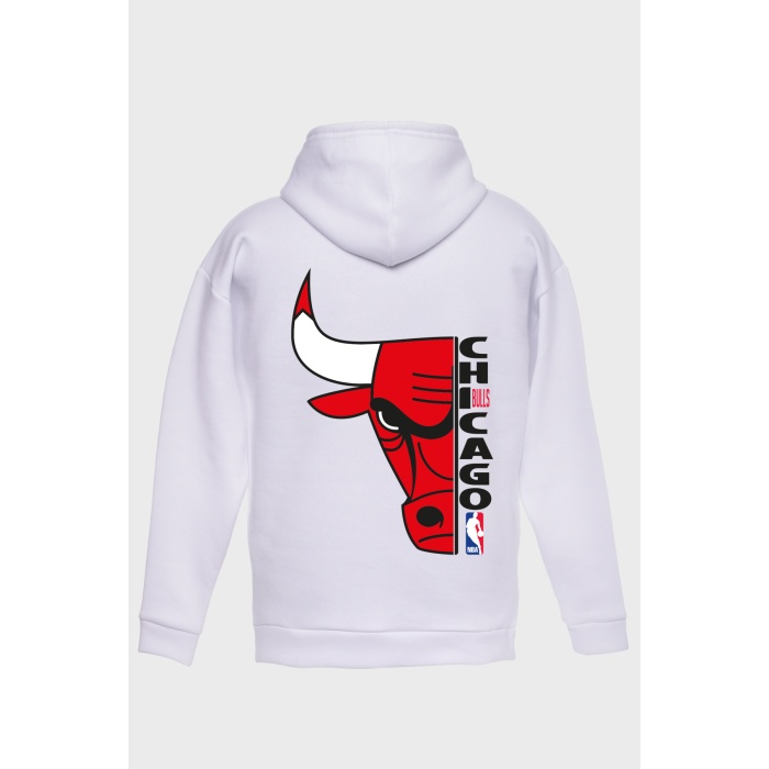 BASKETBOL 3 SIRT BASKILI  ÜÇ İPLİK SWEATSHIRT OVERSIZE HOODIE