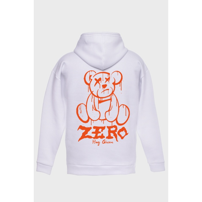 ZERO HUG GİVEN SIRT BASKILI  ÜÇ İPLİK SWEATSHIRT OVERSIZE HOODIE