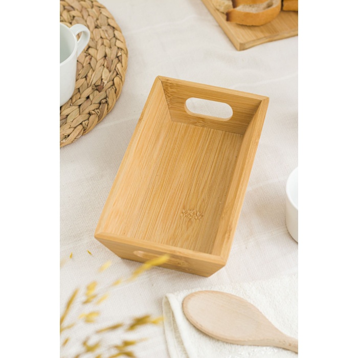 Bambu Ekmeklik Ekmek Sepeti  13*25*5 Cm