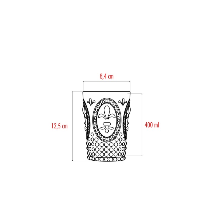 Akrilik Füme 6lı Kısa Bardak & Su Meşrubat Kahve Yanı Bardağı 400 ml ( Cam Değildir )