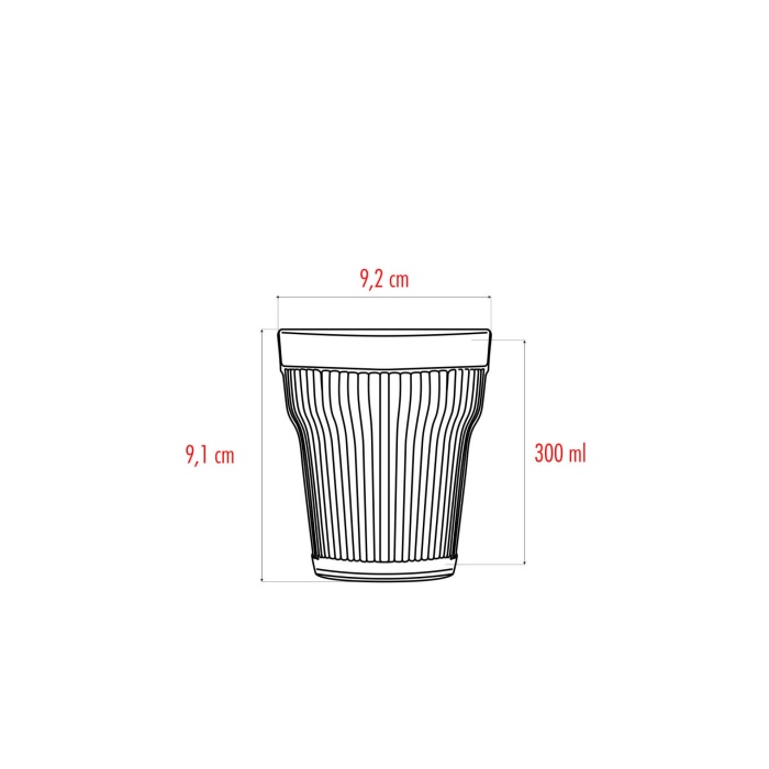 Akrilik Şeffaf Tekli Kısa Bardak & Su Meşrubat Kahve Yanı Bardağı 300 ml ( Cam Değildir )