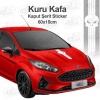 Kuru Kafa Sport Kaput Şerit Beyaz Oto Sticker, Etiket, Araba, Aksesuar, Tuning, Modifiye