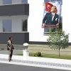 Ay Yıldız Önünde Göğe Bakan Sivil Mustafa Kemal Atatürk ve Türk Bayrağı Yansıması Dış Cephe Poster Bayrak ATA33