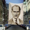 Sivil Mustafa Kemal Atatürk Poster Cephe Bayrağı ATA34