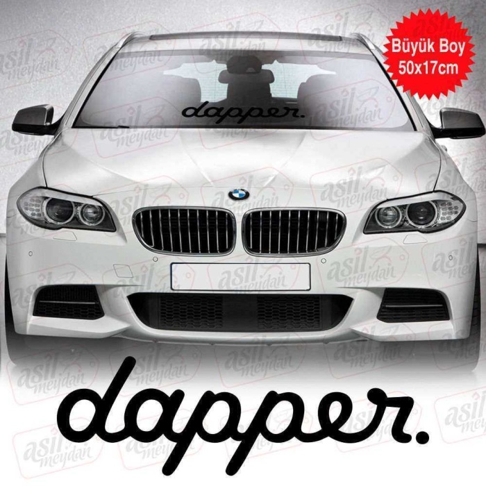 Dapper Yazısı Ön Cam Sticker, Araba, Araç, Oto, Etiket, Tuning, Aksesuar, Modifiye, Arma,