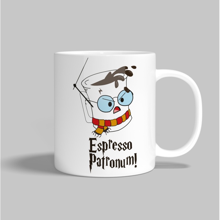 Espresso Patronum Tasarımlı Kupa Bardak