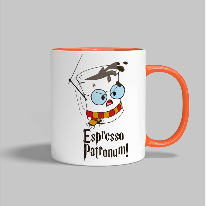 Espresso Patronum Tasarımlı Kupa Bardak