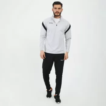 TRYON / ANTRENMAN SWEAT EVO PRO YARI FERMUAR GRİ-SİYAH