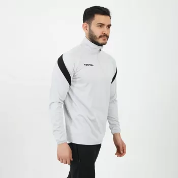 TRYON / ANTRENMAN SWEAT EVO PRO YARI FERMUAR GRİ-SİYAH