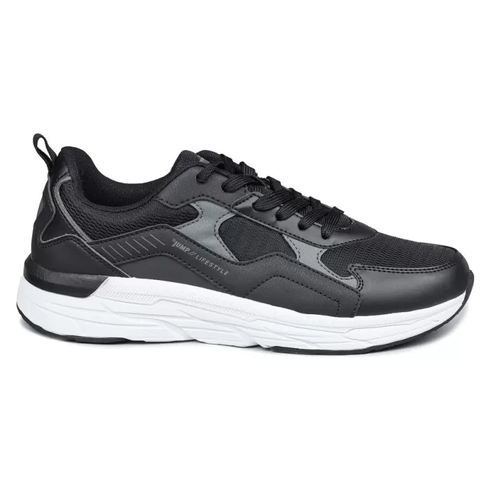 Jump 28016 Siyah - Beyaz Erkek Sneaker Spor Ayakkab