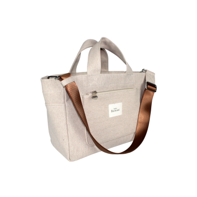 Hishi Tote Bag Beige Kanvas Çanta