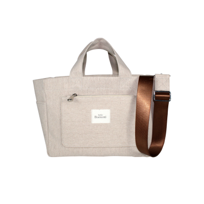 Hishi Tote Bag Beige Kanvas Çanta