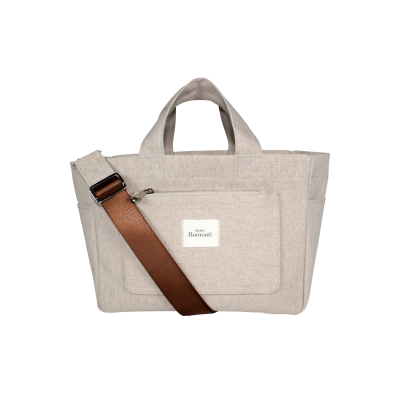 Hishi Tote Bag Beige Kanvas Çanta