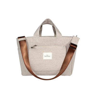 Hishi Tote Bag Beige Kanvas Çanta