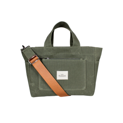 Hishi Tote Bag Khaki Mumlu Kanvas Çanta