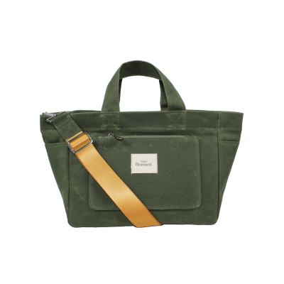 Hishi Tote Bag Koyu Khaki Mumlu Kanvas Çanta