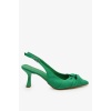 Kadeh Topuk Düğümlü Kadın Topuklu Ayakkabı Yeşil