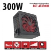 PowerBoost BST-ATX300R 300w, PPFC 12cm Kırmızı Fanlı ATX PSU (Retail Box) Güç Kaynağı