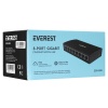 Everest EVERLINK ESW-808 8 Port 10-100-1000Mbps Gigabit Ethernet Masaüstü Ethernet Switch Hub